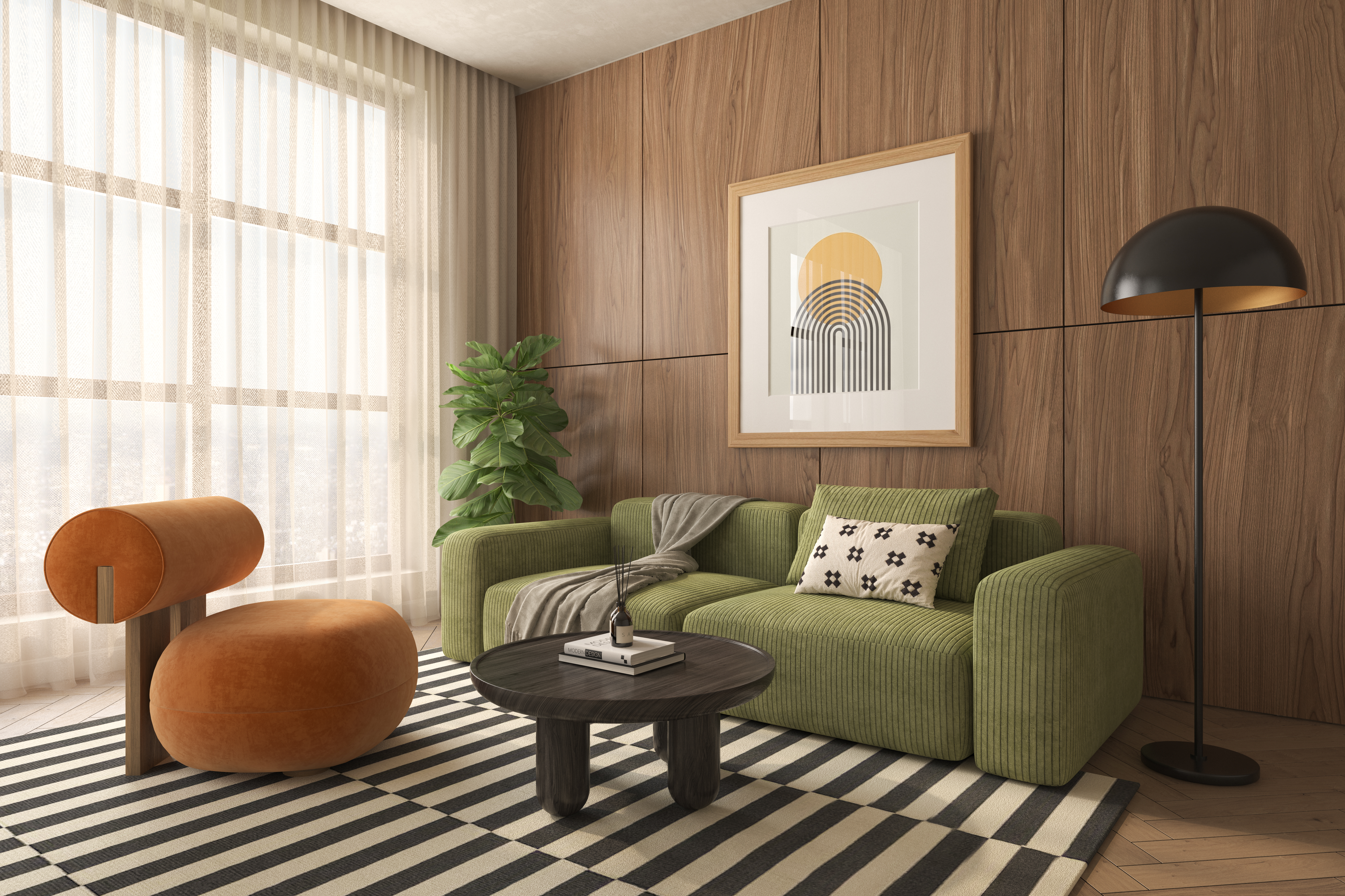 Elegant Linen Panels